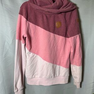 Wanakome Pink and Purple Colorblock Hoodie